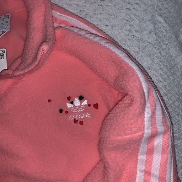 💕Adidas Pink Sherpa Pullover- Special Edition - Picture 2 of 5